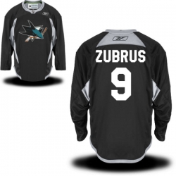 Dainius Zubrus Reebok San Jose Sharks Premier Black Alternate Practice Jersey