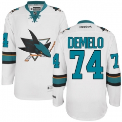 Dylan DeMelo Youth Reebok San Jose Sharks Authentic White Away Jersey