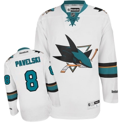 Joe Pavelski Reebok San Jose Sharks Authentic White Away NHL Jersey