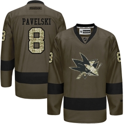 Joe Pavelski Reebok San Jose Sharks Authentic Green Salute to Service NHL Jersey