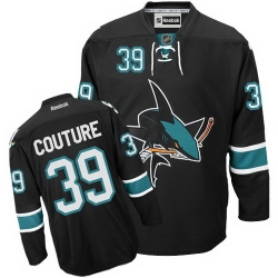 Logan Couture Reebok San Jose Sharks Authentic Black Third NHL Jersey