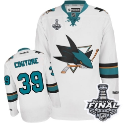 Logan Couture Reebok San Jose Sharks Authentic White Away 2016 Stanley Cup Final Bound NHL Jersey