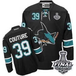 Logan Couture Reebok San Jose Sharks Authentic Black Third 2016 Stanley Cup Final Bound NHL Jersey