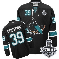 Logan Couture Reebok San Jose Sharks Premier Black Third 2016 Stanley Cup Final Bound NHL Jersey
