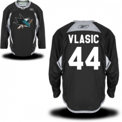 Marc-Edouard Vlasic Reebok San Jose Sharks Premier Black Alternate Practice Jersey