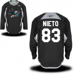 Matt Nieto Reebok San Jose Sharks Premier Black Alternate Practice Jersey