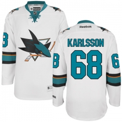 Melker Karlsson Reebok San Jose Sharks Premier White Away Jersey