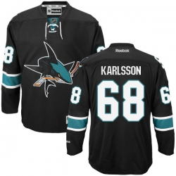 Melker Karlsson Youth Reebok San Jose Sharks Authentic Black Alternate Jersey