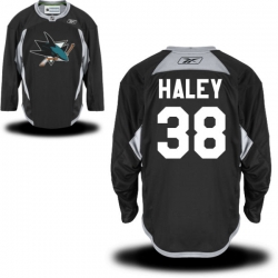 Micheal Haley Reebok San Jose Sharks Premier Black Alternate Practice Jersey