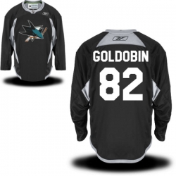 Nikolay Goldobin Reebok San Jose Sharks Authentic Gold Alternate Black Practice Jersey