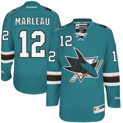 Patrick Marleau Reebok San Jose Sharks Authentic Green Teal Home NHL Jersey