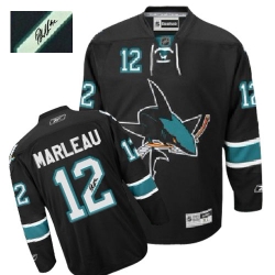 Patrick Marleau Reebok San Jose Sharks Authentic Black Third Autographed NHL Jersey
