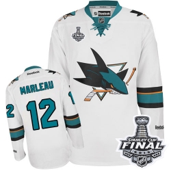 Patrick Marleau Youth Reebok San Jose Sharks Authentic White Away 2016 Stanley Cup Final Bound NHL Jersey
