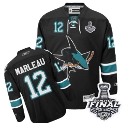 Patrick Marleau Youth Reebok San Jose Sharks Authentic Black Third 2016 Stanley Cup Final Bound NHL Jersey