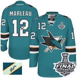 Patrick Marleau Reebok San Jose Sharks Authentic Green Teal Home Autographed 2016 Stanley Cup Final Bound NHL Jersey
