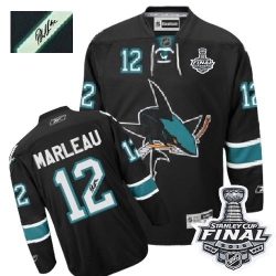 Patrick Marleau Reebok San Jose Sharks Authentic Black Third Autographed 2016 Stanley Cup Final Bound NHL Jersey