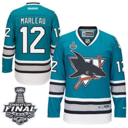Patrick Marleau Reebok San Jose Sharks Authentic Green Teal 25th Anniversary 2016 Stanley Cup Final Bound NHL Jersey