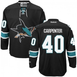Ryan Carpenter Reebok San Jose Sharks Authentic Black Alternate Jersey