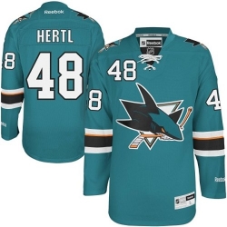 Tomas Hertl Reebok San Jose Sharks Authentic Green Teal Home NHL Jersey
