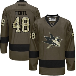 Tomas Hertl Reebok San Jose Sharks Authentic Green Salute to Service NHL Jersey