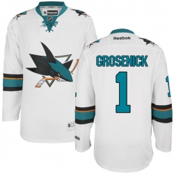 Troy Grosenick Reebok San Jose Sharks Authentic White Away Jersey