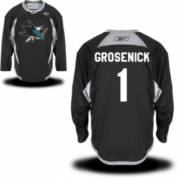 Troy Grosenick Reebok San Jose Sharks Authentic Black Alternate Practice Jersey