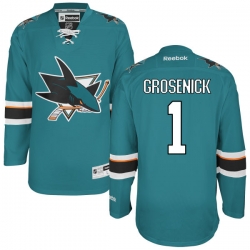 Troy Grosenick Youth Reebok San Jose Sharks Authentic Teal Home Jersey