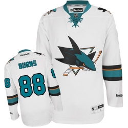Brent Burns Reebok San Jose Sharks Authentic White Away NHL Jersey
