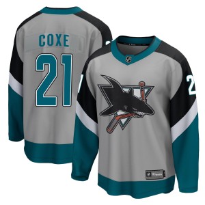 Craig Coxe Youth Fanatics Branded San Jose Sharks Breakaway Gray 2020/21 Special Edition Jersey