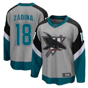 Filip Zadina Youth Fanatics Branded San Jose Sharks Breakaway Gray 2020/21 Special Edition Jersey