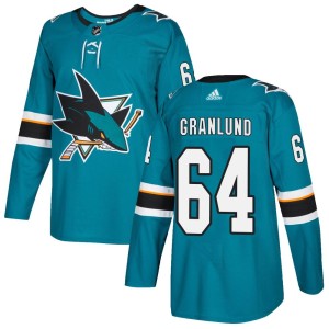 Mikael Granlund Men's Adidas San Jose Sharks Authentic Teal Home Jersey