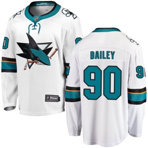 Justin Bailey Men's Fanatics Branded San Jose Sharks Breakaway White Away Jersey