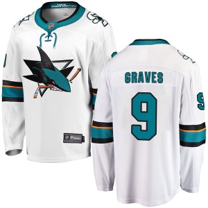 Adam Graves Men's Fanatics Branded San Jose Sharks Breakaway White Away Jersey