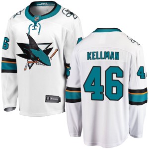 Joel Kellman Men's Fanatics Branded San Jose Sharks Breakaway White Away Jersey