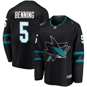 Matt Benning Youth Fanatics Branded San Jose Sharks Breakaway Black Alternate Jersey