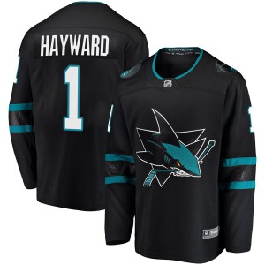 Brian Hayward Youth Fanatics Branded San Jose Sharks Breakaway Black Alternate Jersey