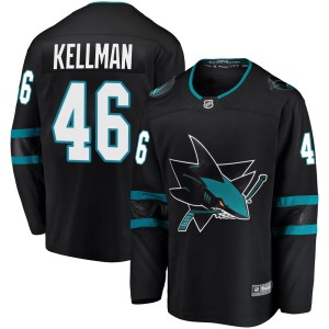 Joel Kellman Youth Fanatics Branded San Jose Sharks Breakaway Black Alternate Jersey