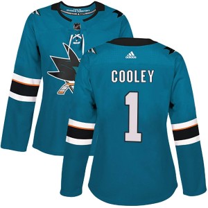 Devin Cooley Women's Adidas San Jose Sharks Authentic Teal Home Jersey