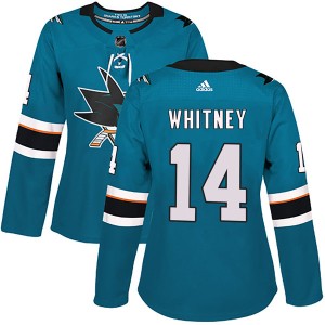 Ray Whitney Women's Adidas San Jose Sharks Authentic Teal Home Jersey