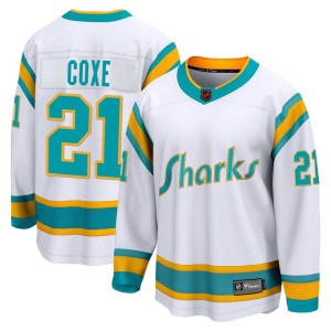 Craig Coxe Men's Fanatics Branded San Jose Sharks Breakaway White Special Edition 2.0 Jersey