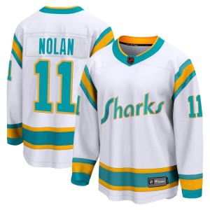 Owen Nolan Men's Fanatics Branded San Jose Sharks Breakaway White Special Edition 2.0 Jersey