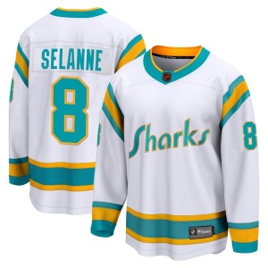 Teemu Selanne Men's Fanatics Branded San Jose Sharks Breakaway White Special Edition 2.0 Jersey