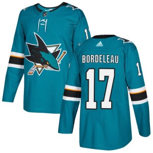Thomas Bordeleau Youth Adidas San Jose Sharks Authentic Teal Home Jersey