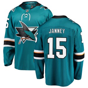 Craig Janney Men's Fanatics Branded San Jose Sharks Breakaway Teal Home Jersey
