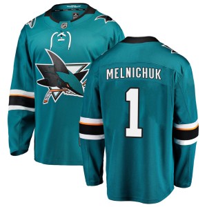 Alexei Melnichuk Men's Fanatics Branded San Jose Sharks Breakaway Teal Home Jersey