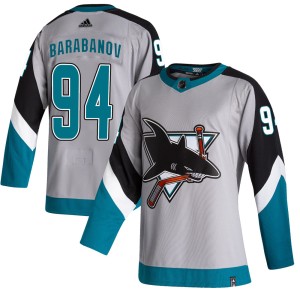 Alexander Barabanov Youth Adidas San Jose Sharks Authentic Gray 2020/21 Reverse Retro Jersey