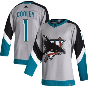 Devin Cooley Youth Adidas San Jose Sharks Authentic Gray 2020/21 Reverse Retro Jersey
