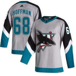 Mike Hoffman Youth Adidas San Jose Sharks Authentic Gray 2020/21 Reverse Retro Jersey
