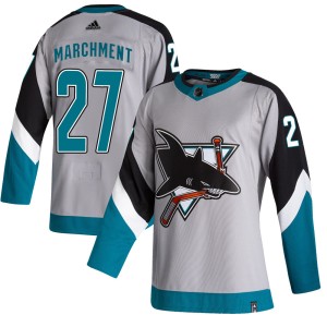 Bryan Marchment Youth Adidas San Jose Sharks Authentic Gray 2020/21 Reverse Retro Jersey