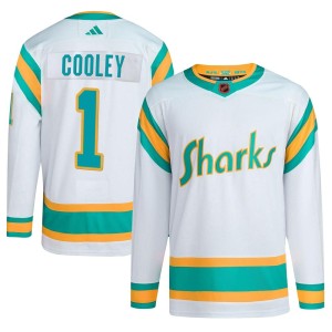 Devin Cooley Youth Adidas San Jose Sharks Authentic White Reverse Retro 2.0 Jersey